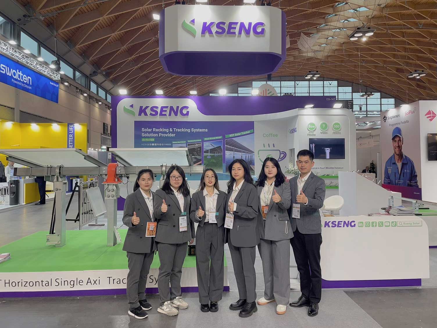 Kseng Solar causa uma impressão notável em cinco exposições na Europa com suas soluções inovadoras de racks solares
