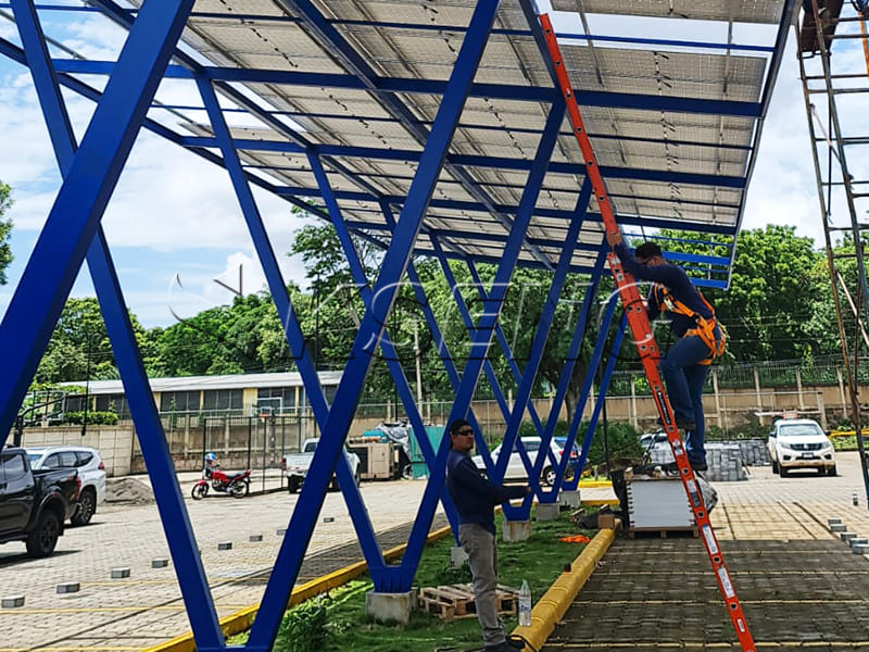 Solução Solar Carport na Nicarágua
