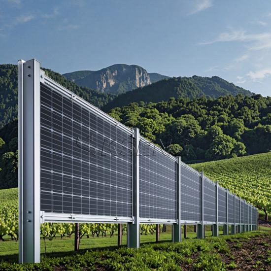 Vertical PV fence structure featuring premium materials for stable solar panel installation in outdoor environments.