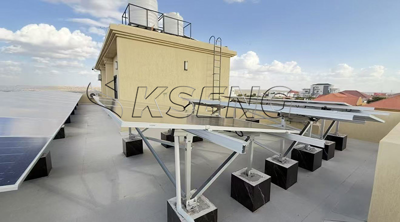 High-strength aluminum flat roof solar mounting system designed for durable rooftop solar installations High-strength aluminum flat roof solar mounting system designed for durable rooftop solar installations