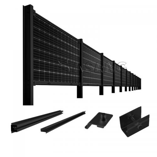 vertical solar fence mounting