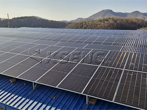 Projeto de suporte solar de telhado de 293 kW na Coreia