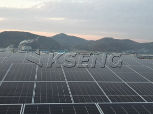 Projeto de suporte solar de telhado metálico de 295 kW na Coreia