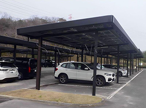 Sistema de montagem solar para garagem 172,5KW à prova d'água no Japão