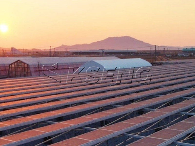 Sistema de montagem solar fotovoltaico de estufa agrícola KSENG