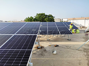 500KW-Carbon Steel Solar Ground Mounting Bracket Project in Yemen