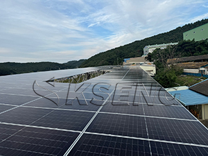 Projeto de sistema de montagem de telhado de painel solar de 270 kW na Coreia