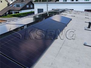 Projeto de montagem solar com lastro de 50KW para telhado plano | Solução de estrutura solar não penetrante